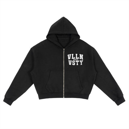 UNIVERSITY BOX ZIP UP HOODIE
